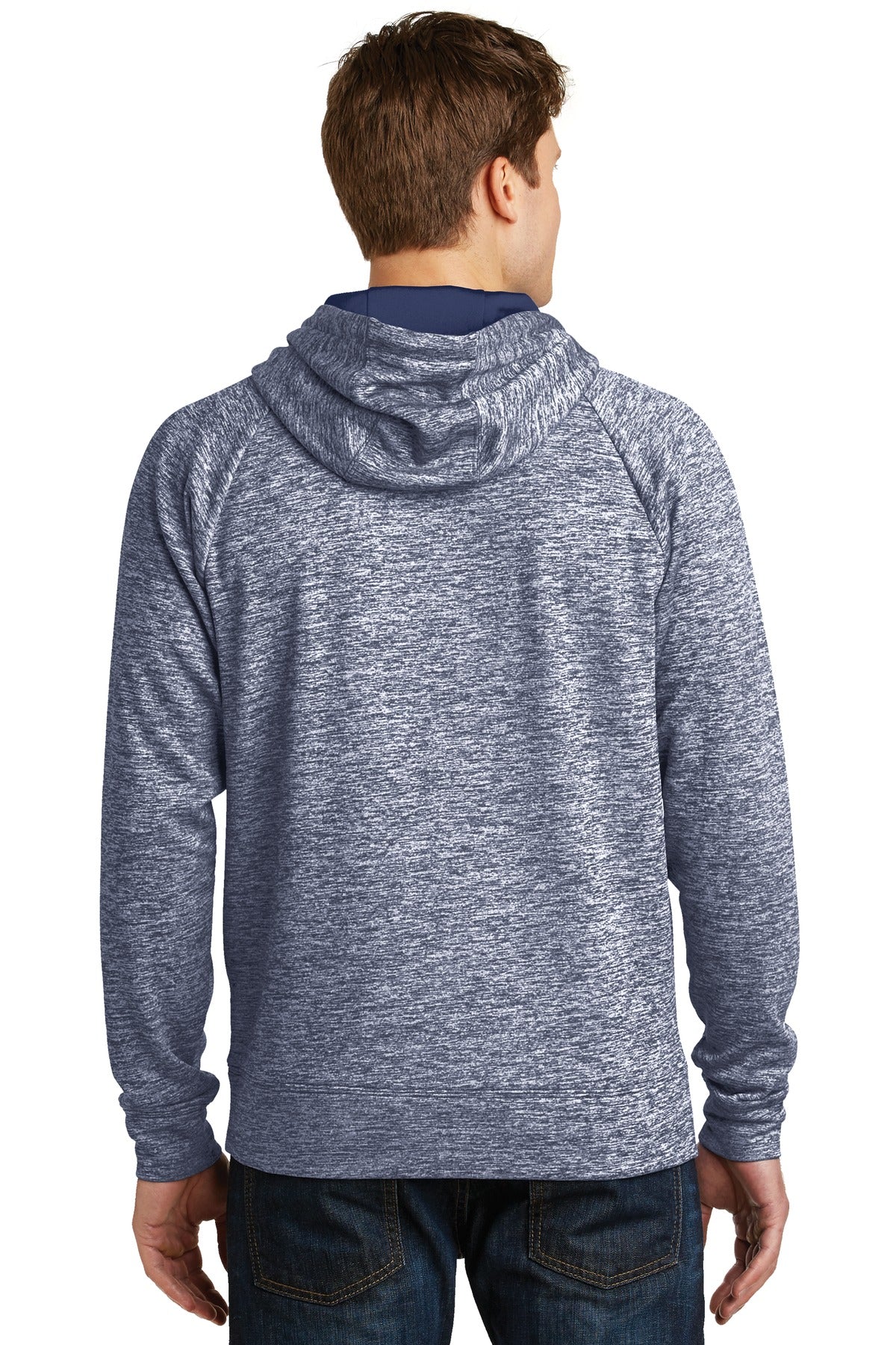 True Navy Elec Sport-Tek PosiCharge Electric Heather Fleece Hooded Pullover. ST225