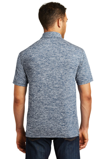 True Navy Elec Sport-Tek PosiCharge Electric Heather Polo. ST590