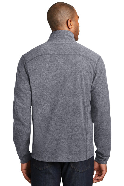 True Navy Hthr Port Authority Heather Microfleece Full-Zip Jacket. F235