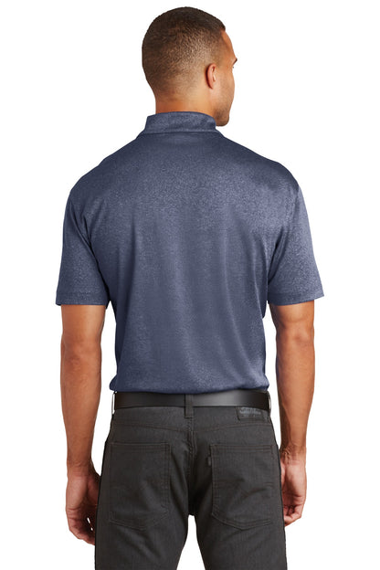 True Navy Hthr Port Authority Trace Heather Polo. K576