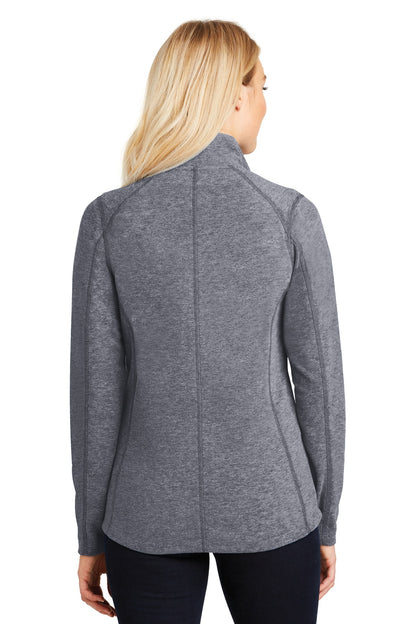 True Navy Hthr Port Authority Women's Heather Microfleece Full-Zip Jacket. L235