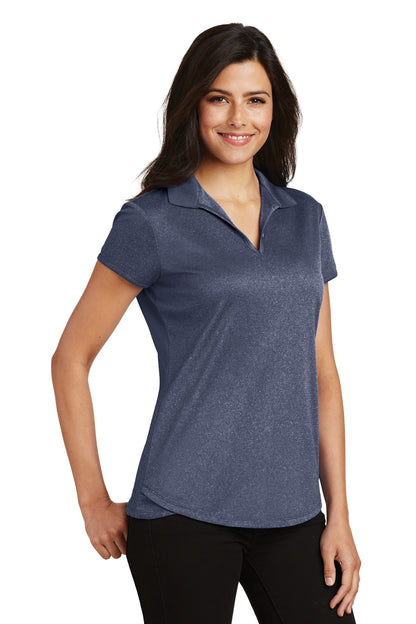 True Navy Hthr Port Authority Women's Trace Heather Polo. L576