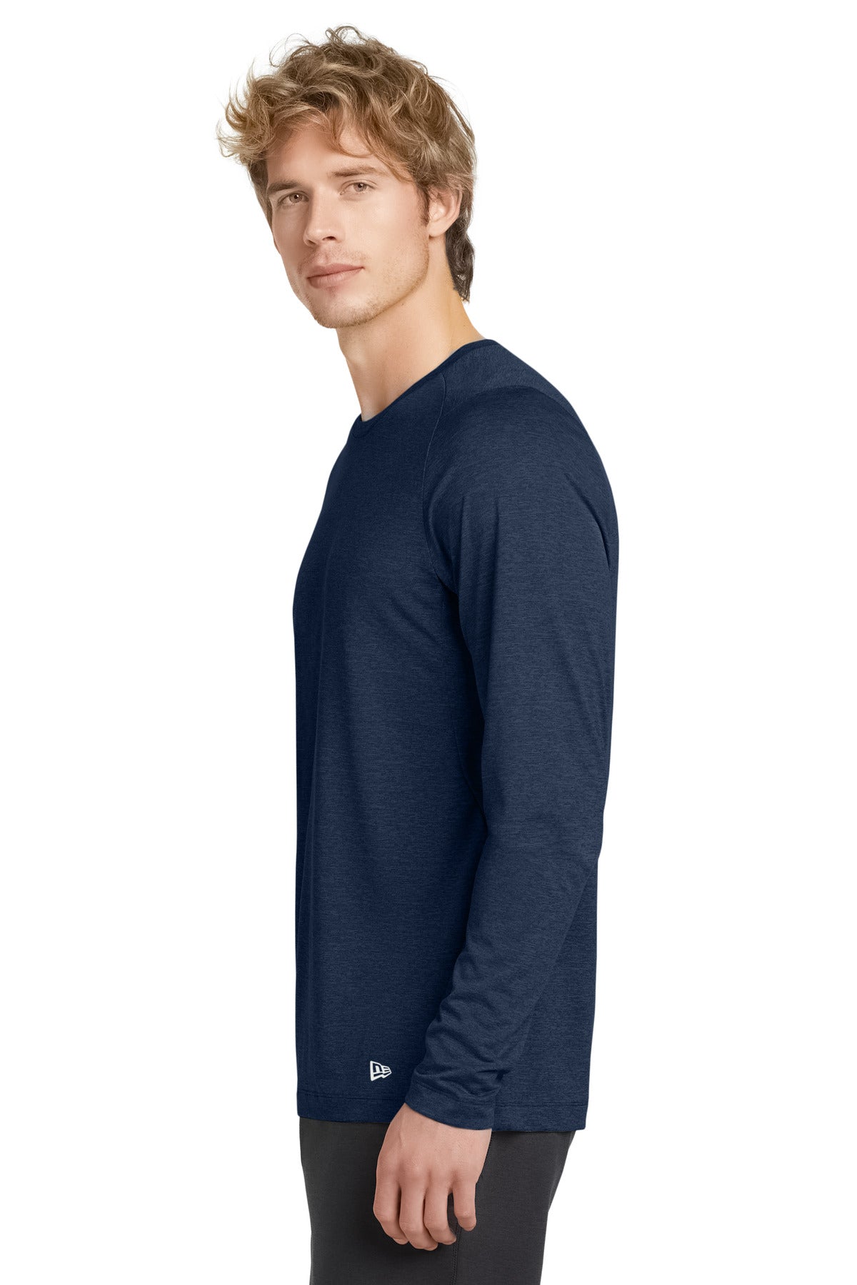 True Navy New Era Series Performance Long Sleeve Crew Tee. NEA201