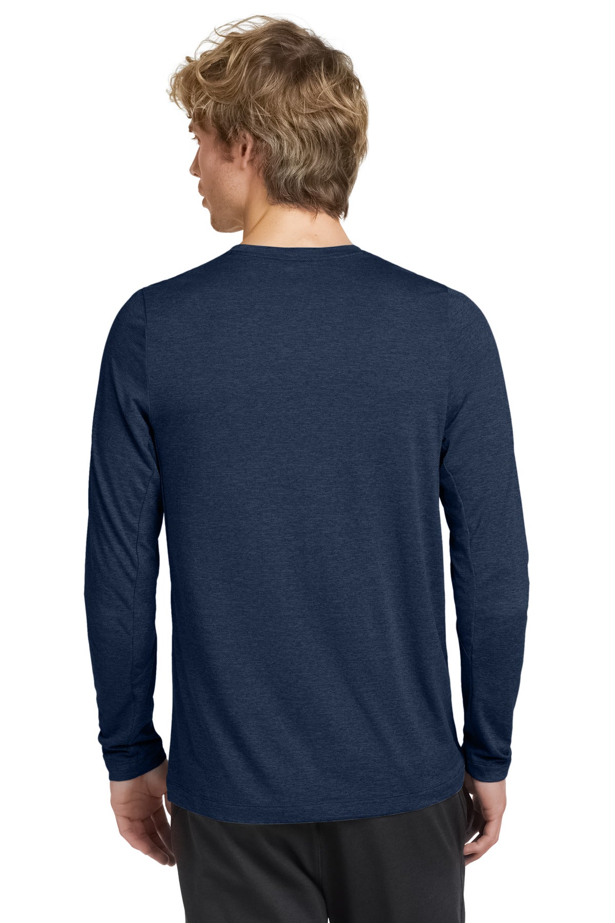 True Navy New Era Series Performance Long Sleeve Crew Tee. NEA201