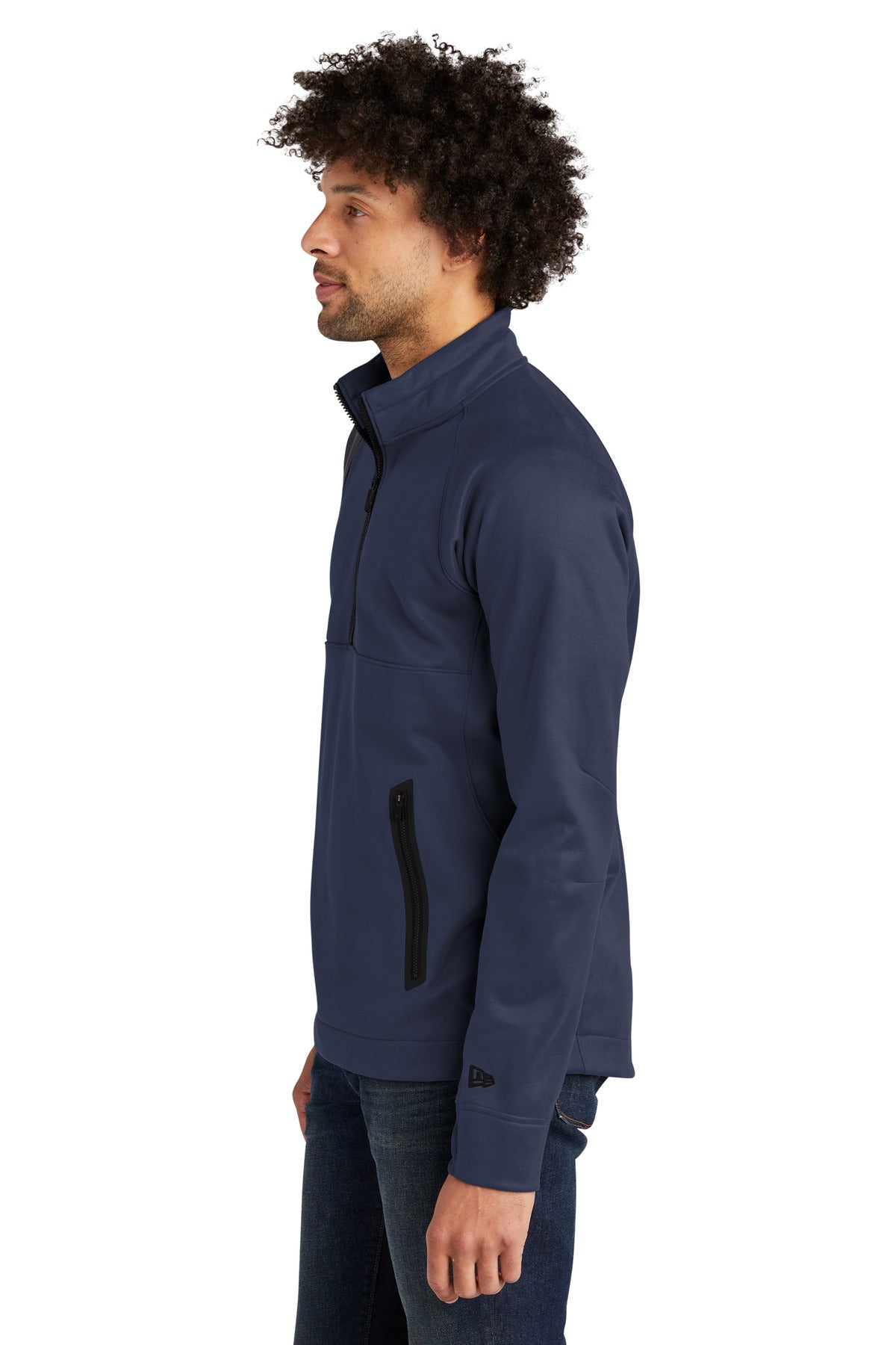 True Navy New Era Venue Fleece 1/4-Zip Pullover. NEA523