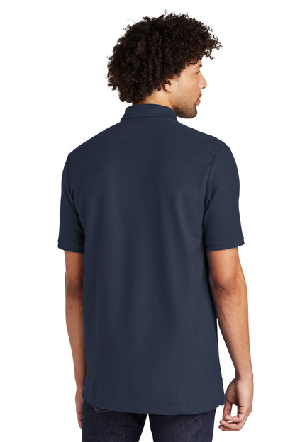 True Navy New Era Venue Home Plate Polo. NEA300