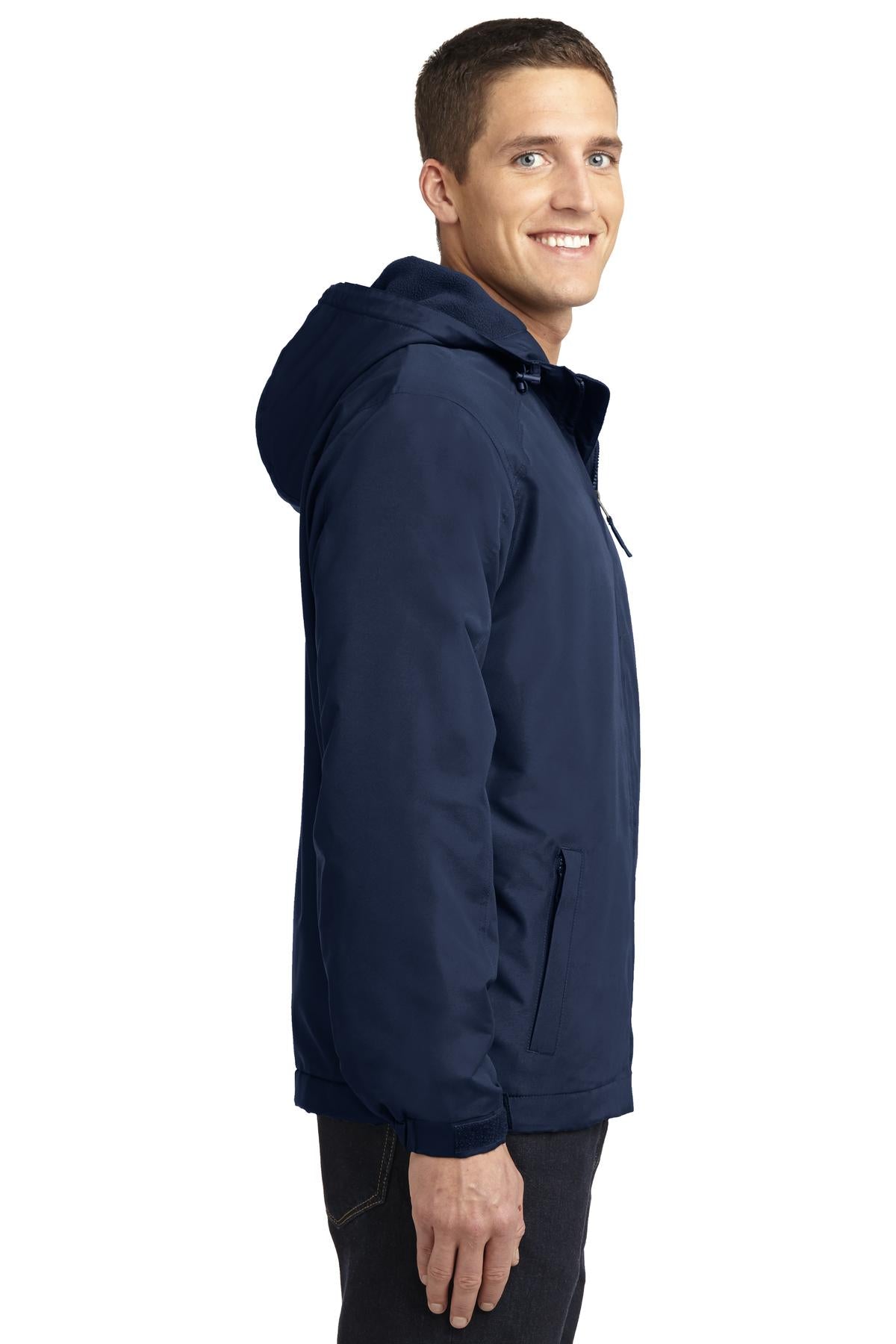 True Navy Port Authority Hooded Charger Jacket. J327