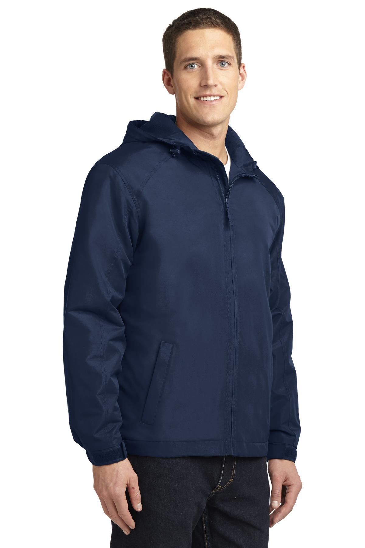 True Navy Port Authority Hooded Charger Jacket. J327