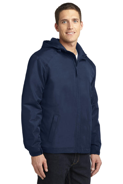 True Navy Port Authority Hooded Charger Jacket. J327