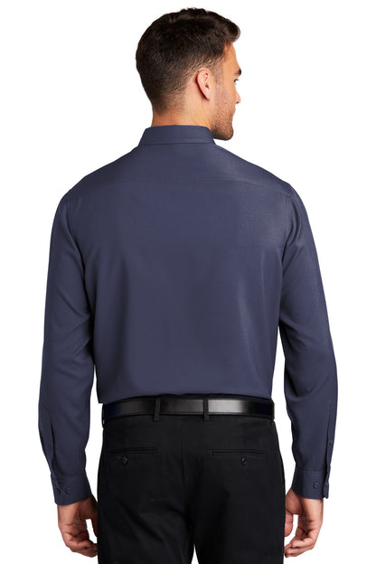 True Navy Port Authority Long Sleeve Performance Staff Shirt W401