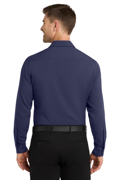 True Navy Port Authority Long Sleeve Performance Staff Shirt W401