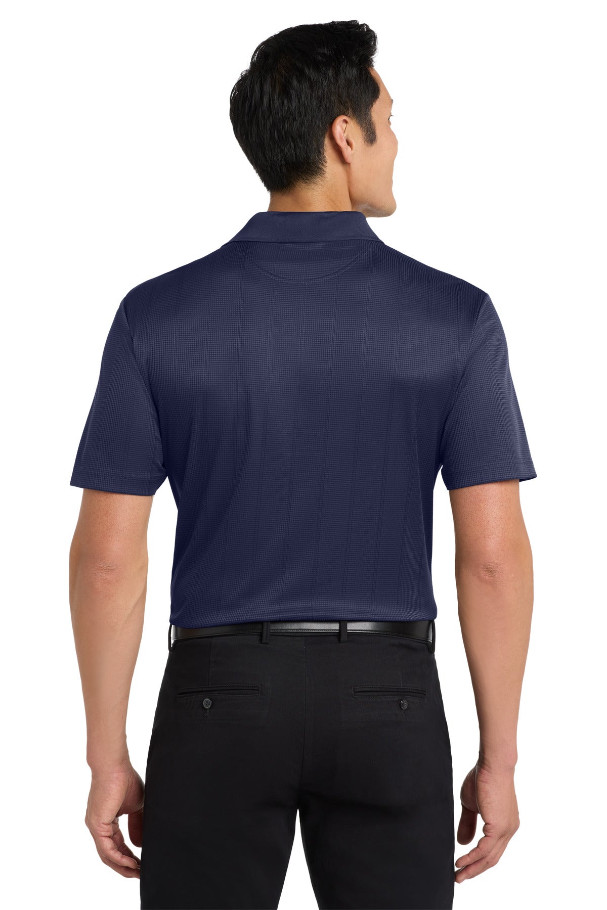 True Navy Port Authority Performance Fine Jacquard Polo. K528