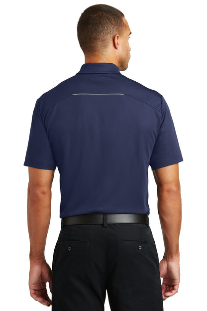 True Navy Port Authority Pinpoint Mesh Polo. K580