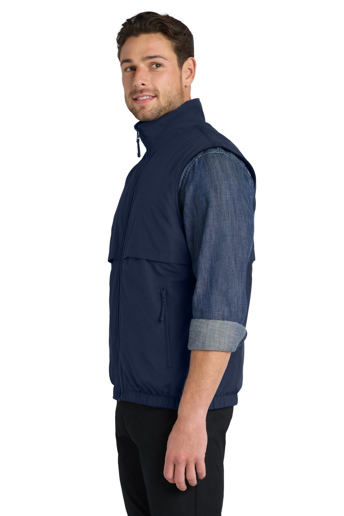 True Navy Port Authority Reversible Charger Vest. J7490