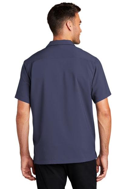 True Navy Port Authority Short Sleeve Performance Staff Shirt W400
