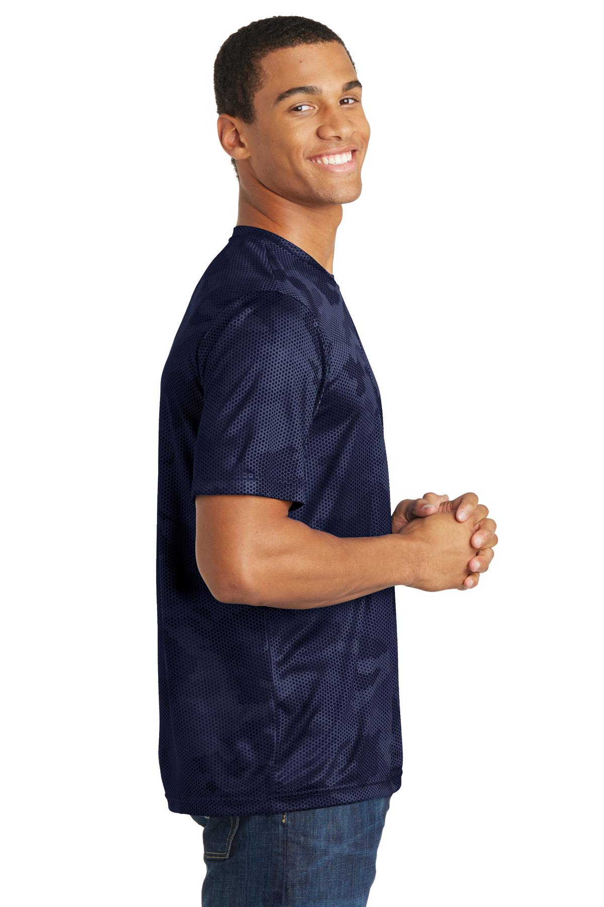 True Navy Sport-Tek CamoHex Tee. ST370