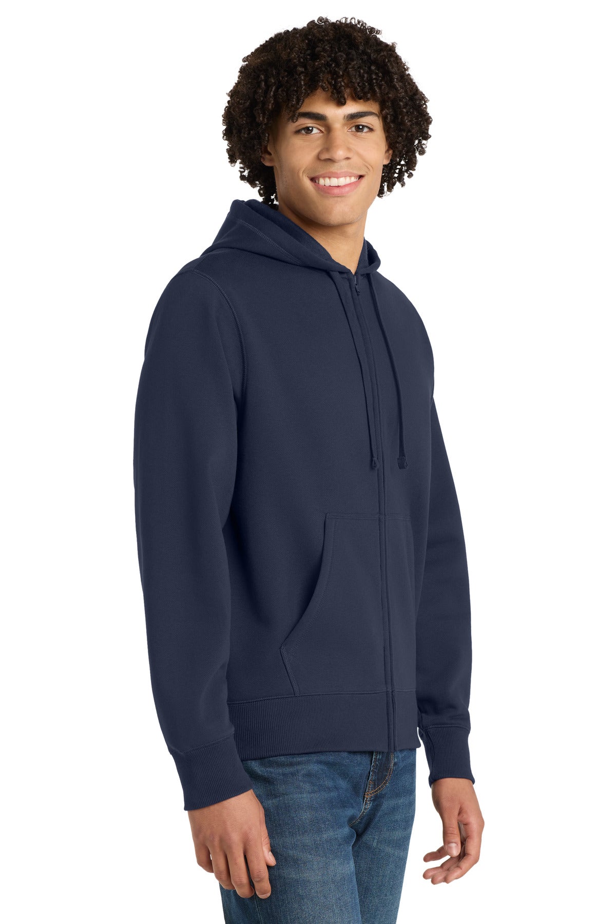 True Navy Sport-Tek Full-Zip Hooded Sweatshirt. ST258