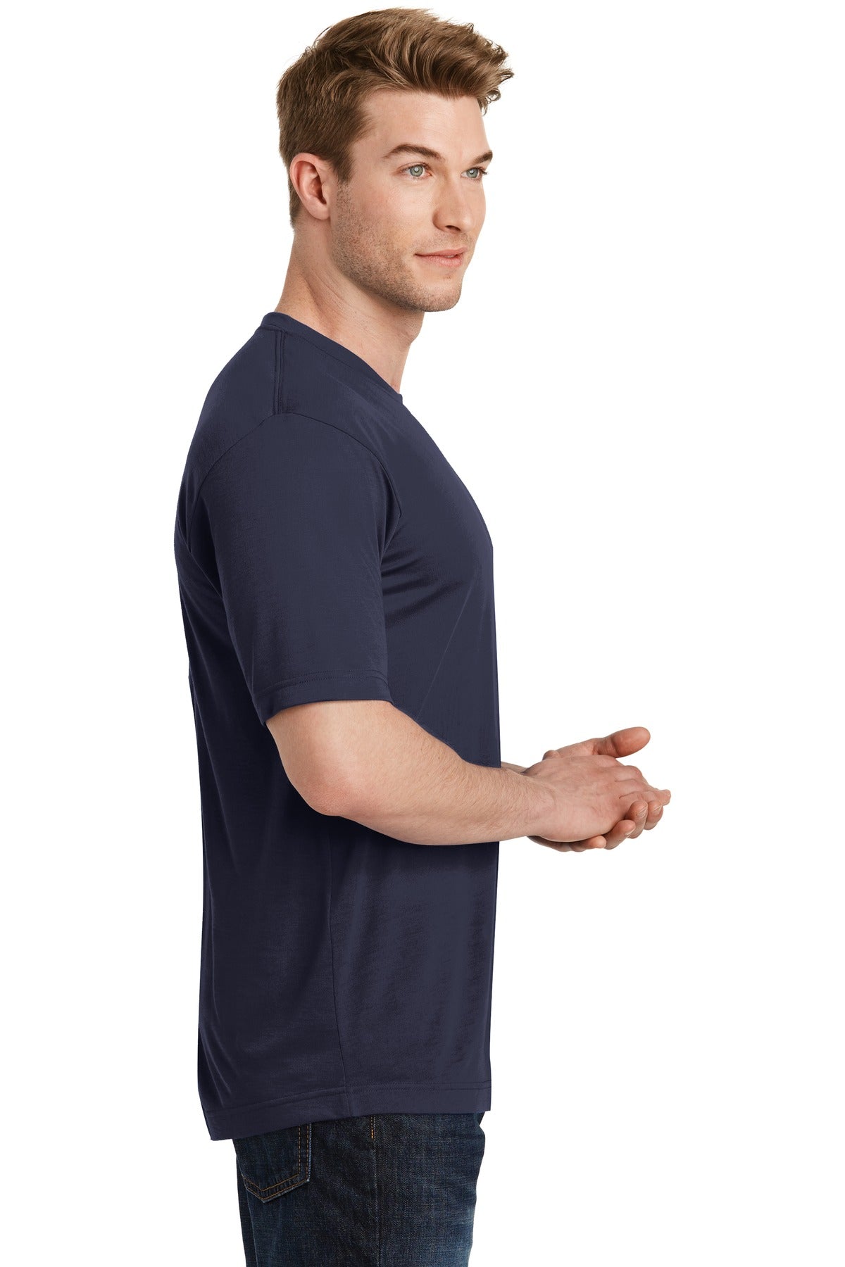 True Navy Sport-Tek PosiCharge Competitor Cotton Touch Tee. ST450
