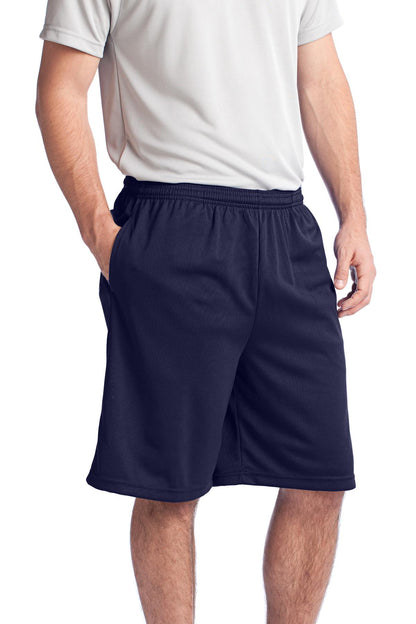 True Navy Sport-Tek PosiCharge Tough Mesh Pocket Short. ST312