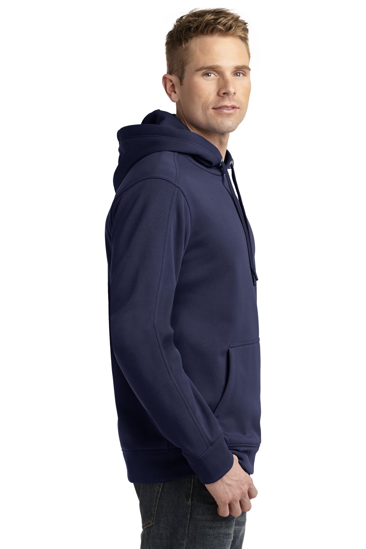 True Navy Sport-Tek Repel Fleece Hooded Pullover. ST290