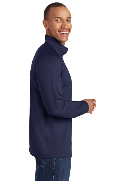 True Navy Sport-Tek Tall Sport-Wick Stretch 1/4-Zip Pullover. TST850