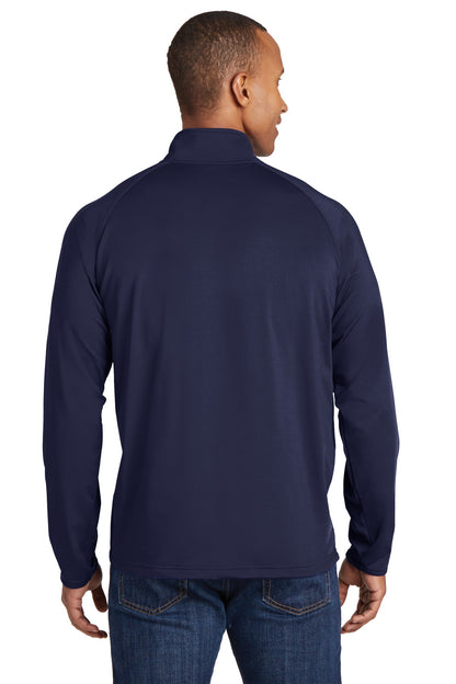 True Navy Sport-Tek Tall Sport-Wick Stretch 1/4-Zip Pullover. TST850