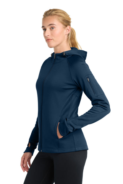 True Navy Sport-Tek Women's Tech Fleece Full-Zip Hooded Jacket. L248