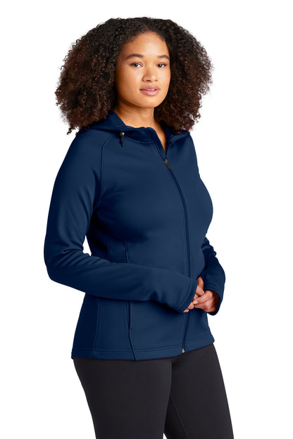 True Navy Sport-Tek Women's Tech Fleece Full-Zip Hooded Jacket. L248