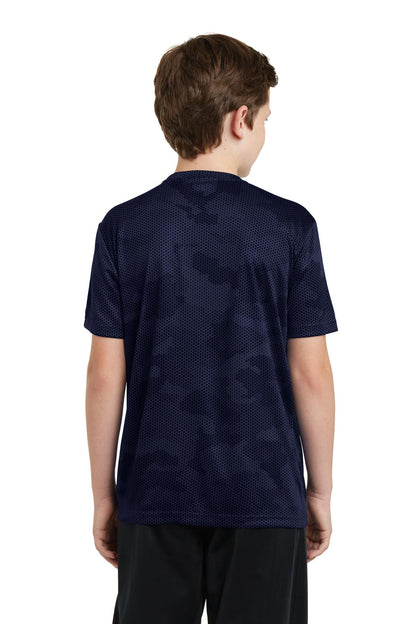 True Navy Sport-Tek Youth CamoHex Tee. YST370