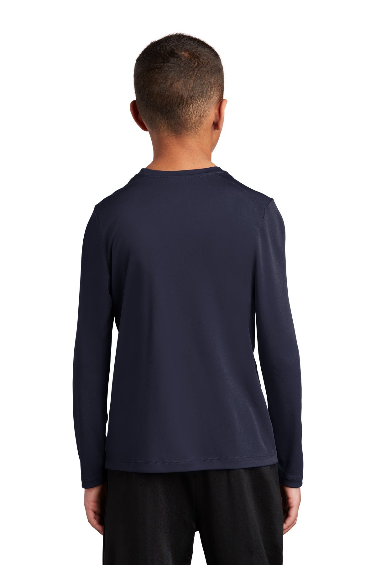 True Navy Sport-Tek Youth Posi-UV Pro Long Sleeve Tee. YST420LS