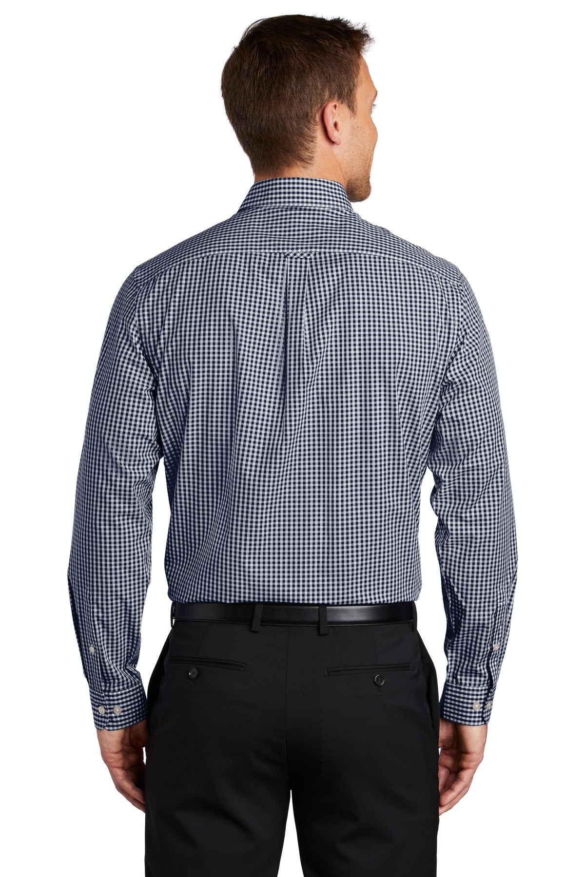True Navy/Wht Port Authority Broadcloth Gingham Easy Care Shirt W644