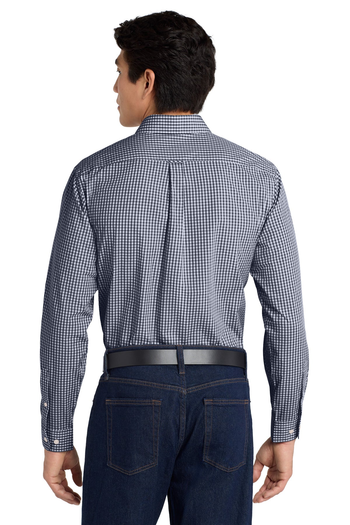 True Navy/Wht Port Authority Broadcloth Gingham Easy Care Shirt W644