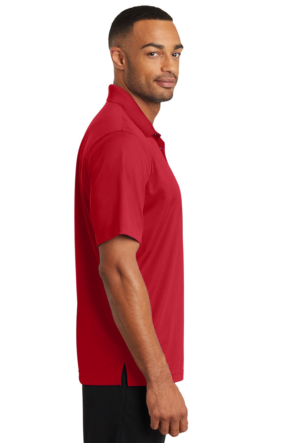 True Red CornerStone Micropique Gripper Polo. CS421