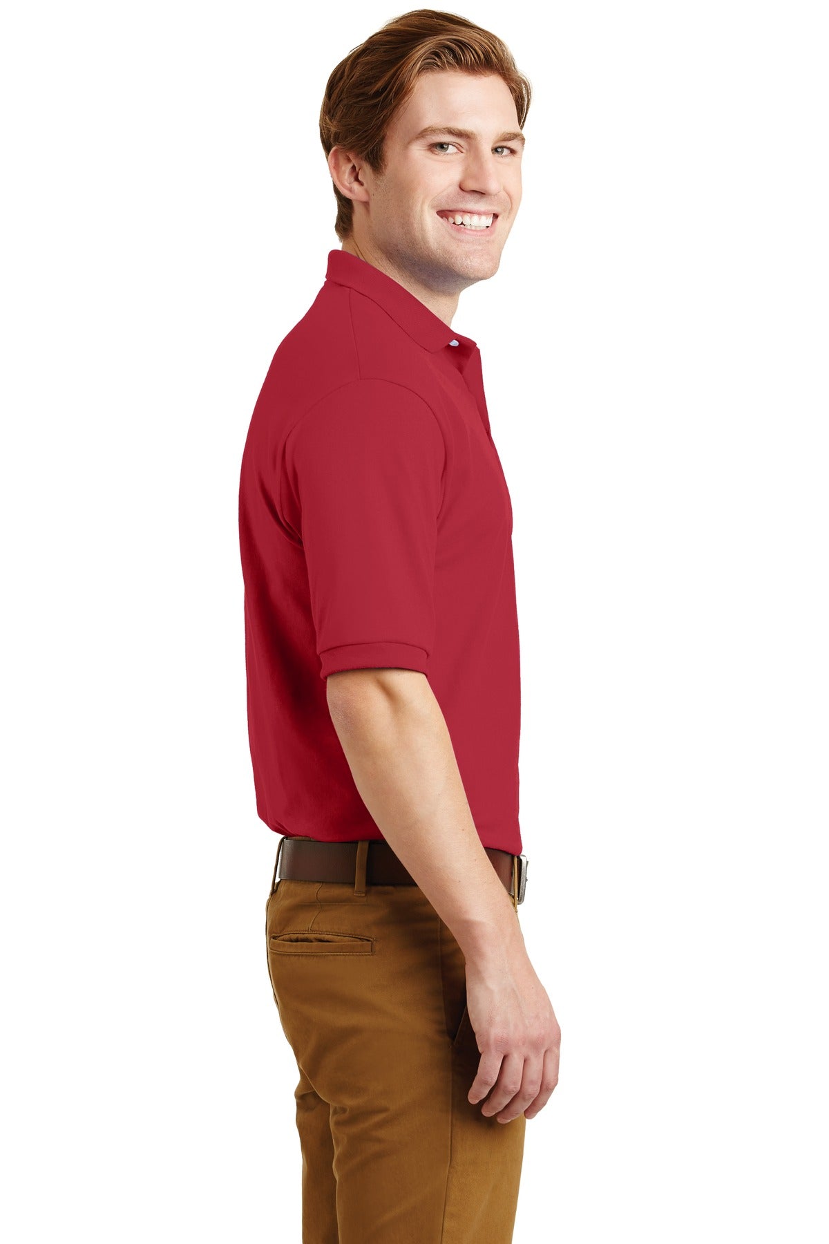 True Red Jerzees Dri-Power Sport Shirt. 437M