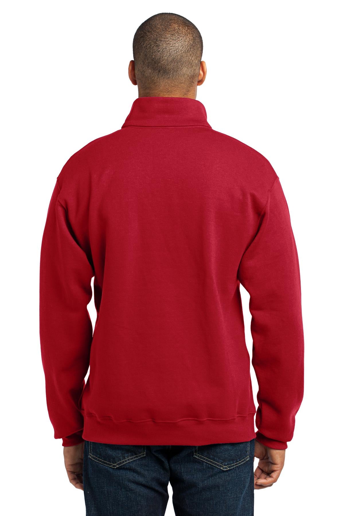 True Red Jerzees - NuBlend 1/4-Zip Cadet Collar Sweatshirt. 995M