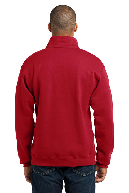 True Red Jerzees - NuBlend 1/4-Zip Cadet Collar Sweatshirt. 995M