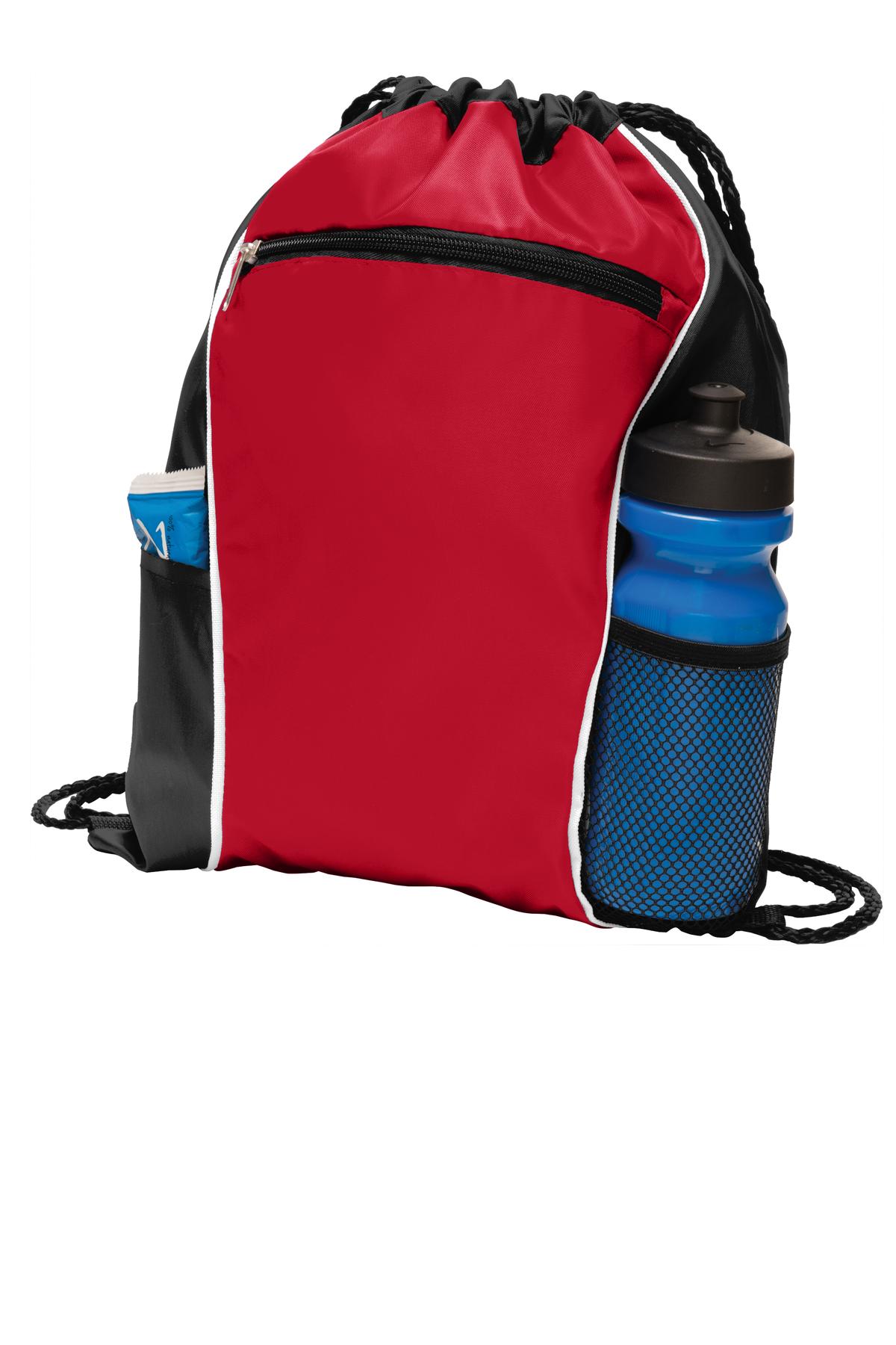 True Red Port Authority Fast Break Cinch Pack. BG613