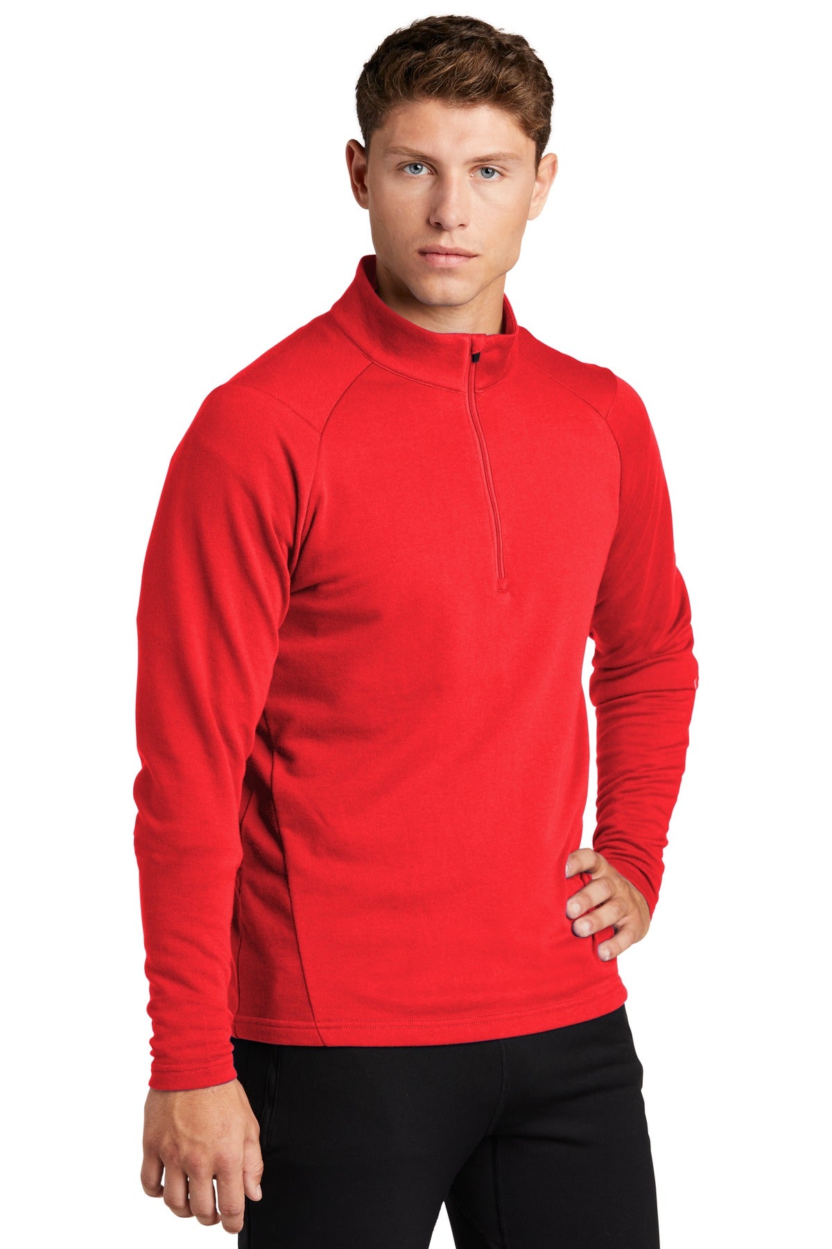 True Red Sport-Tek Lightweight French Terry 1/4-Zip Pullover. ST273