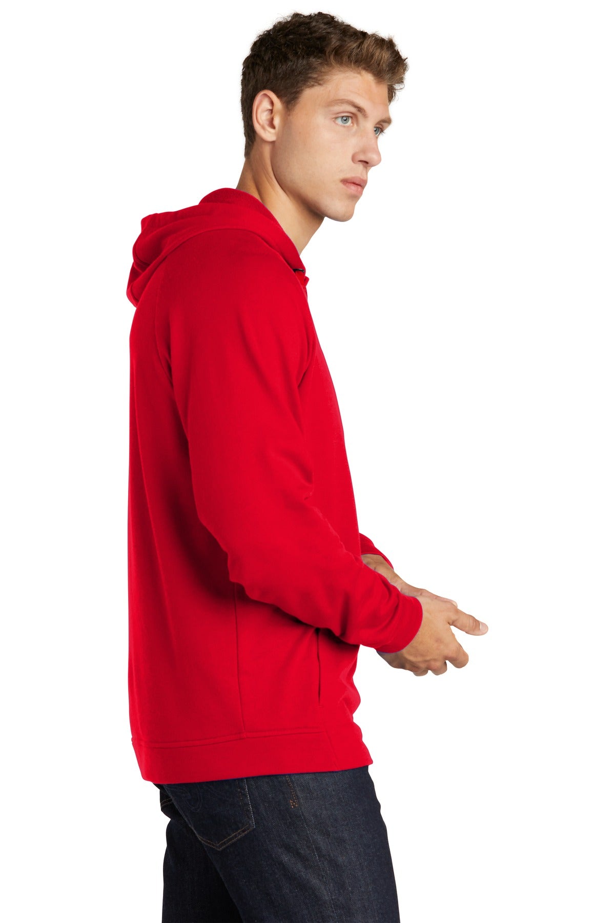 True Red Sport-Tek Lightweight French Terry Pullover Hoodie. ST272