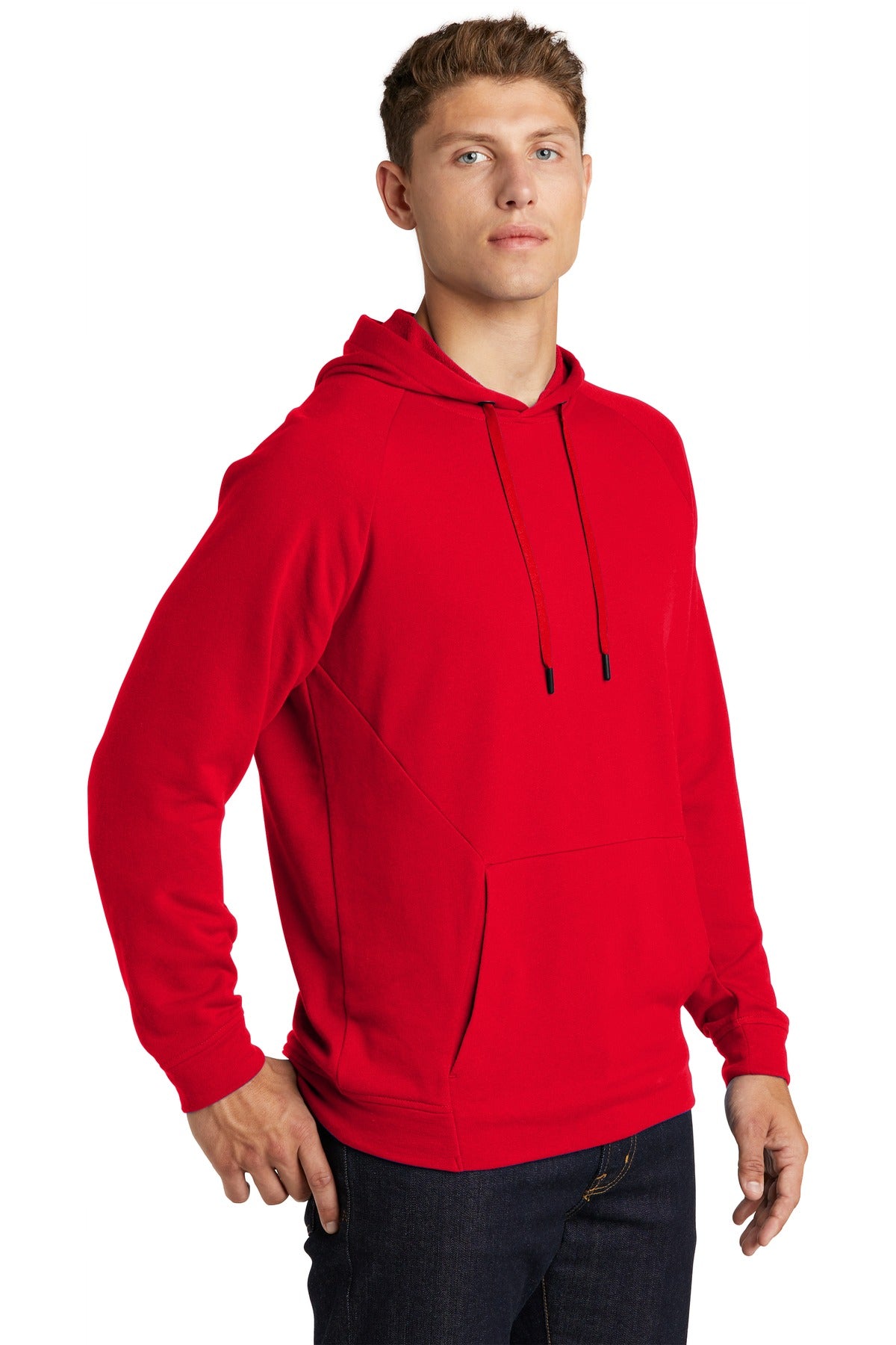 True Red Sport-Tek Lightweight French Terry Pullover Hoodie. ST272