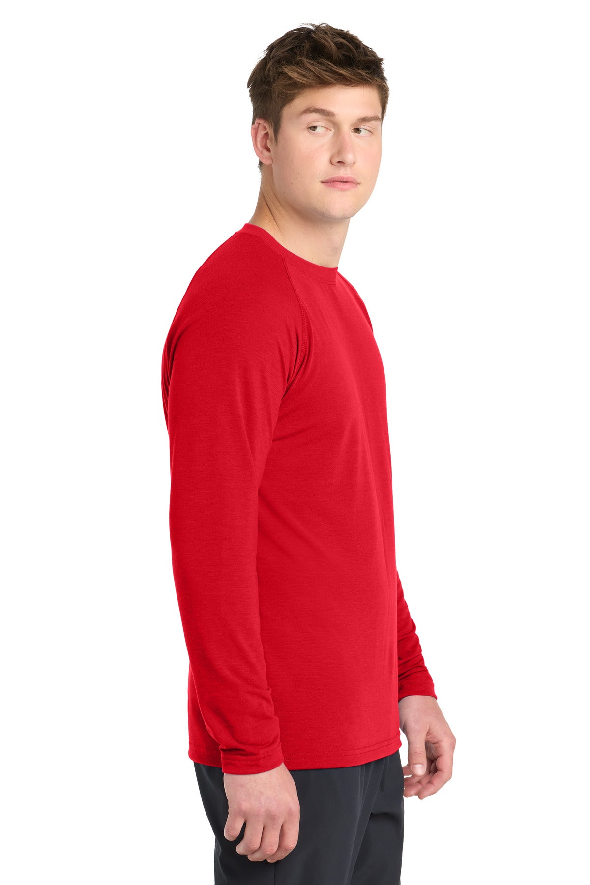 True Red Sport-Tek Long Sleeve Ultimate Performance Crew. ST700LS