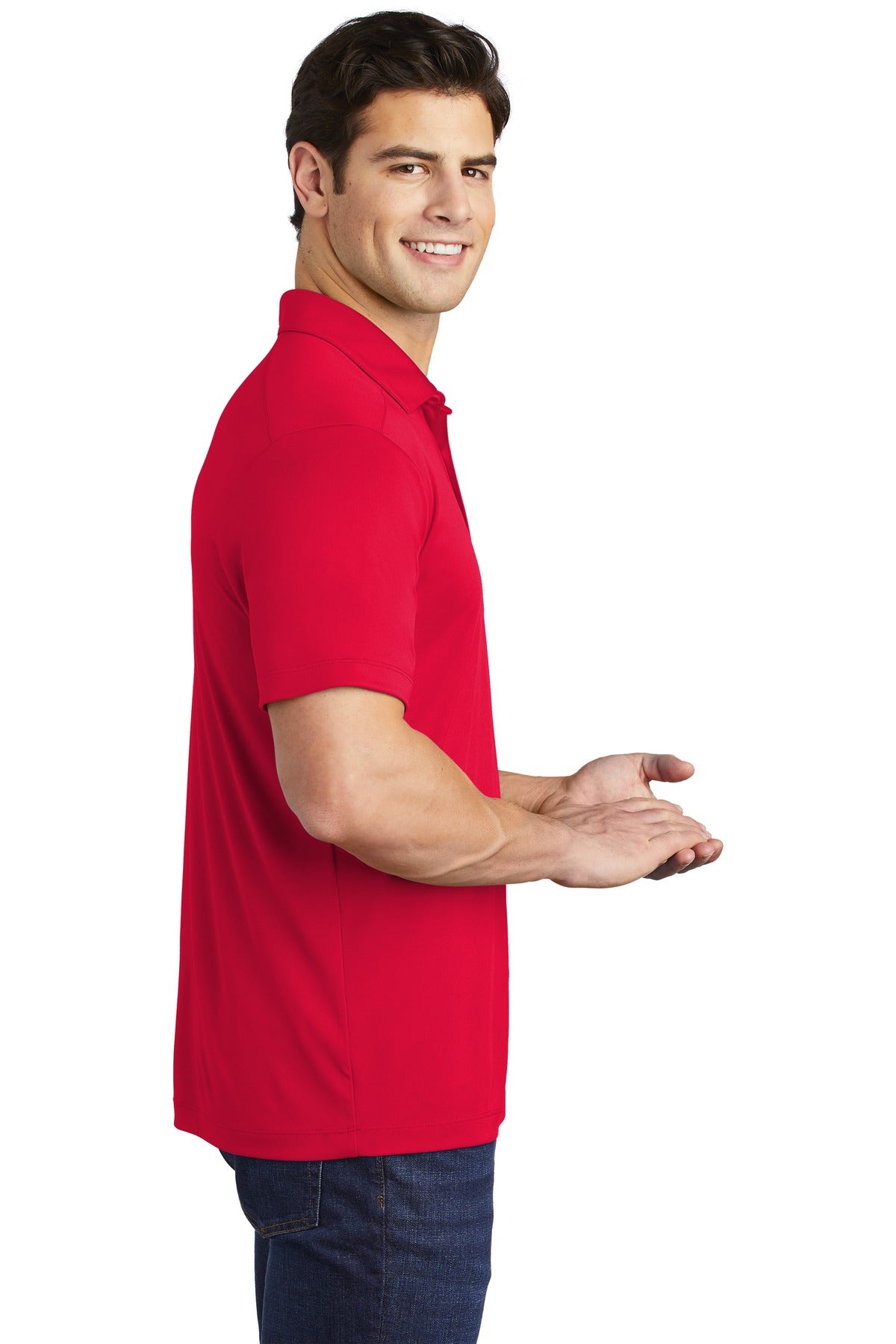True Red Sport-Tek Posi-UV Pro Polo. ST520