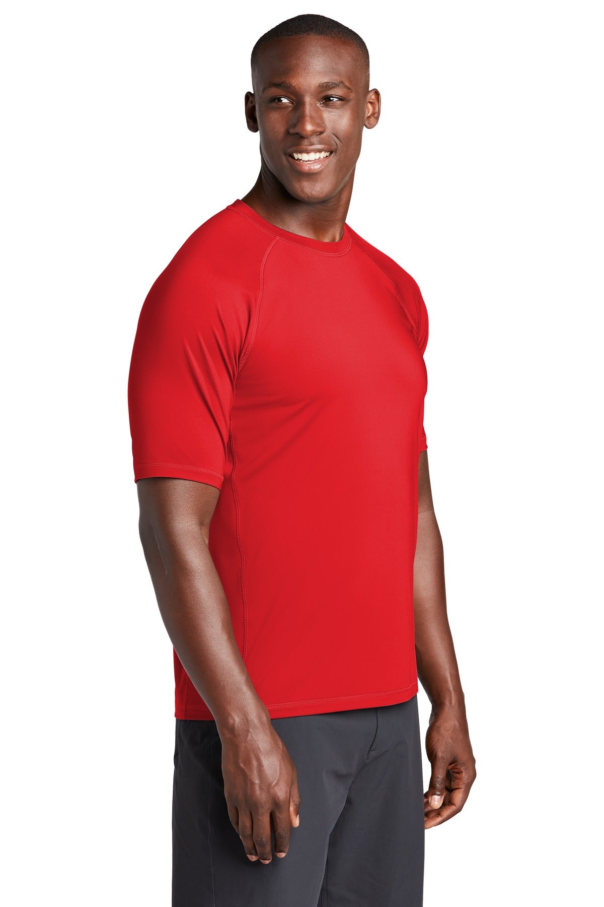 True Red Sport-Tek Rashguard Tee. ST470