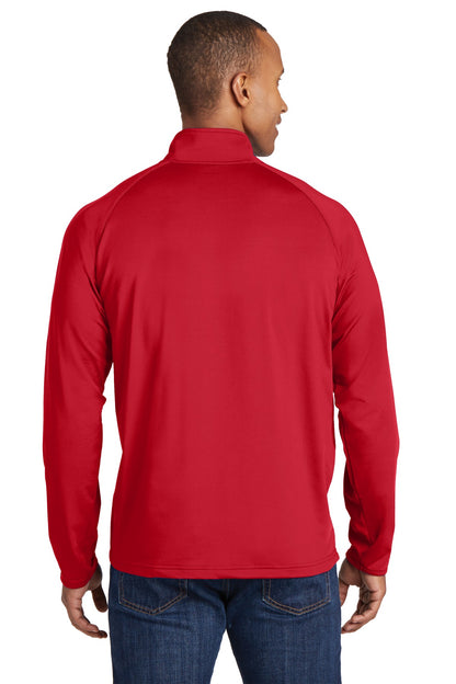 True Red Sport-Tek Sport-Wick Stretch 1/4-Zip Pullover. ST850