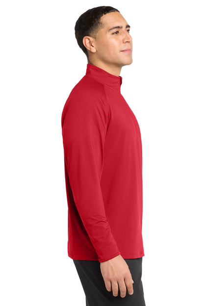 True Red Sport-Tek Sport-Wick Stretch 1/4-Zip Pullover. ST850