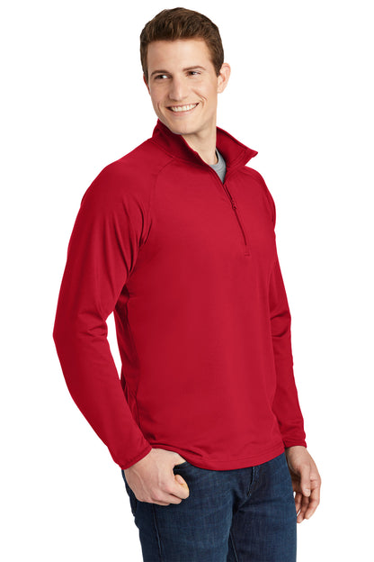 True Red Sport-Tek Sport-Wick Stretch 1/4-Zip Pullover. ST850