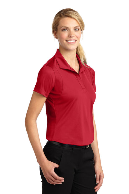True Red Sport-Tek Women's Micropique Sport-Wick Polo. LST650