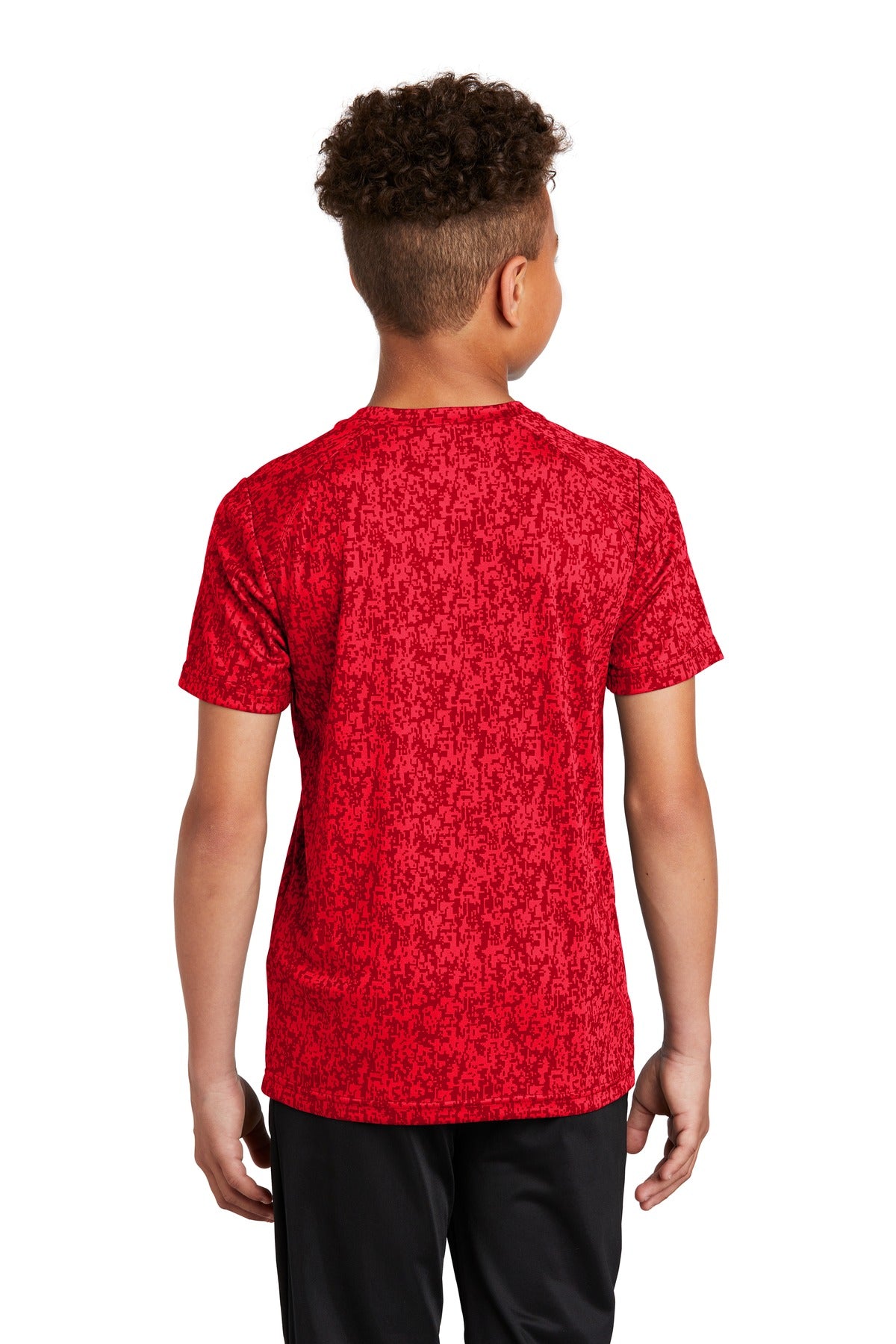 True Red Sport-Tek Youth Digi Camo Tee. YST460