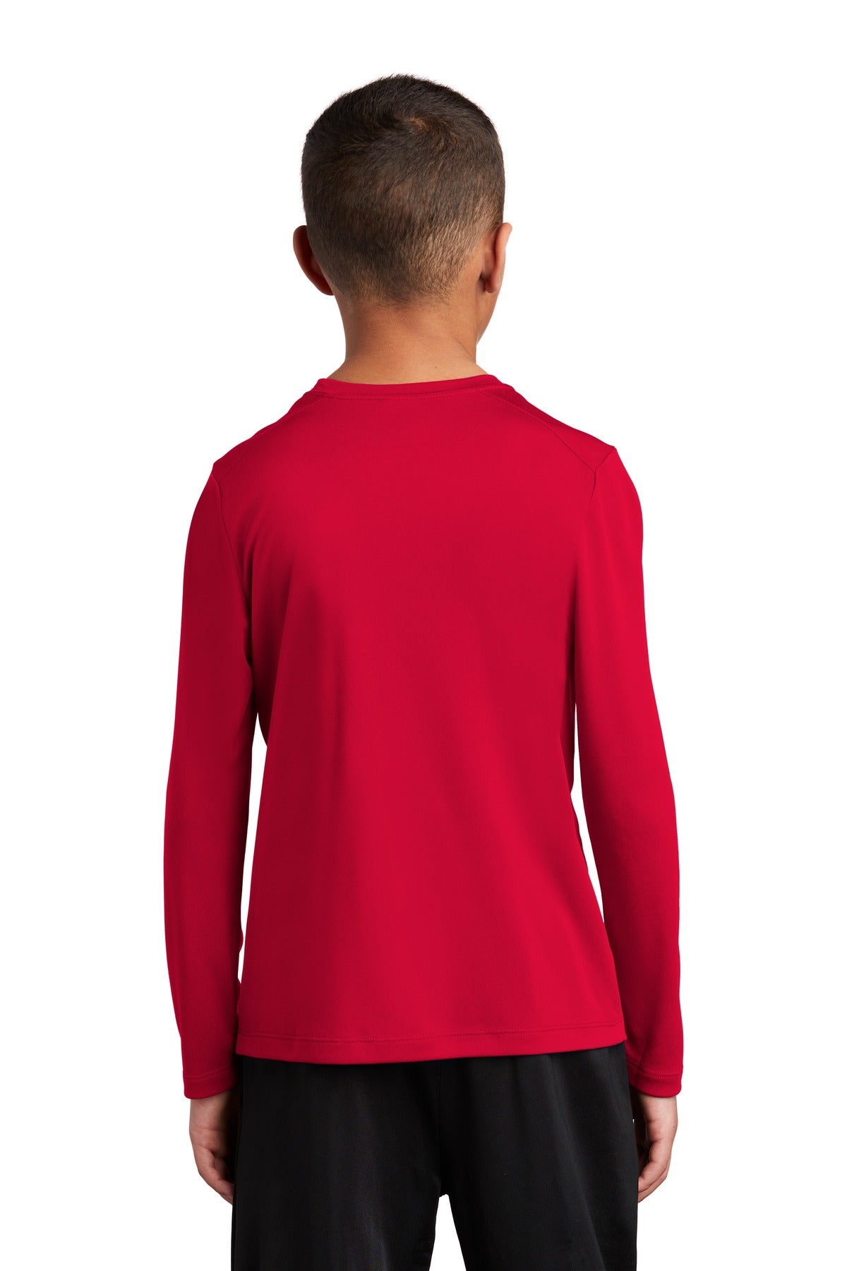 True Red Sport-Tek Youth Posi-UV Pro Long Sleeve Tee. YST420LS