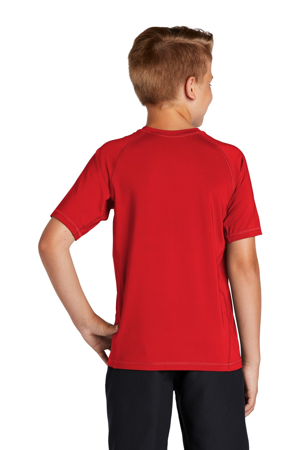 True Red Sport-Tek Youth Rashguard Tee. YST470